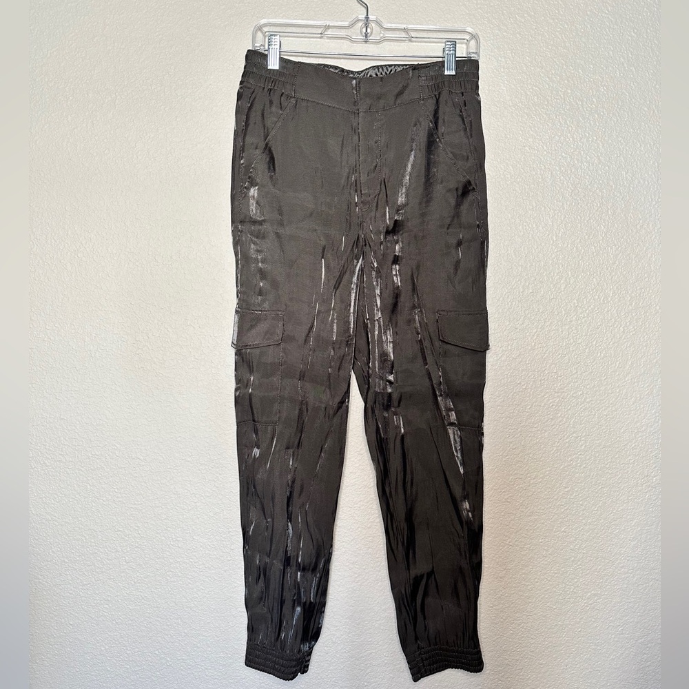 Anthropologie carbon shimmer cargo pants/joggers